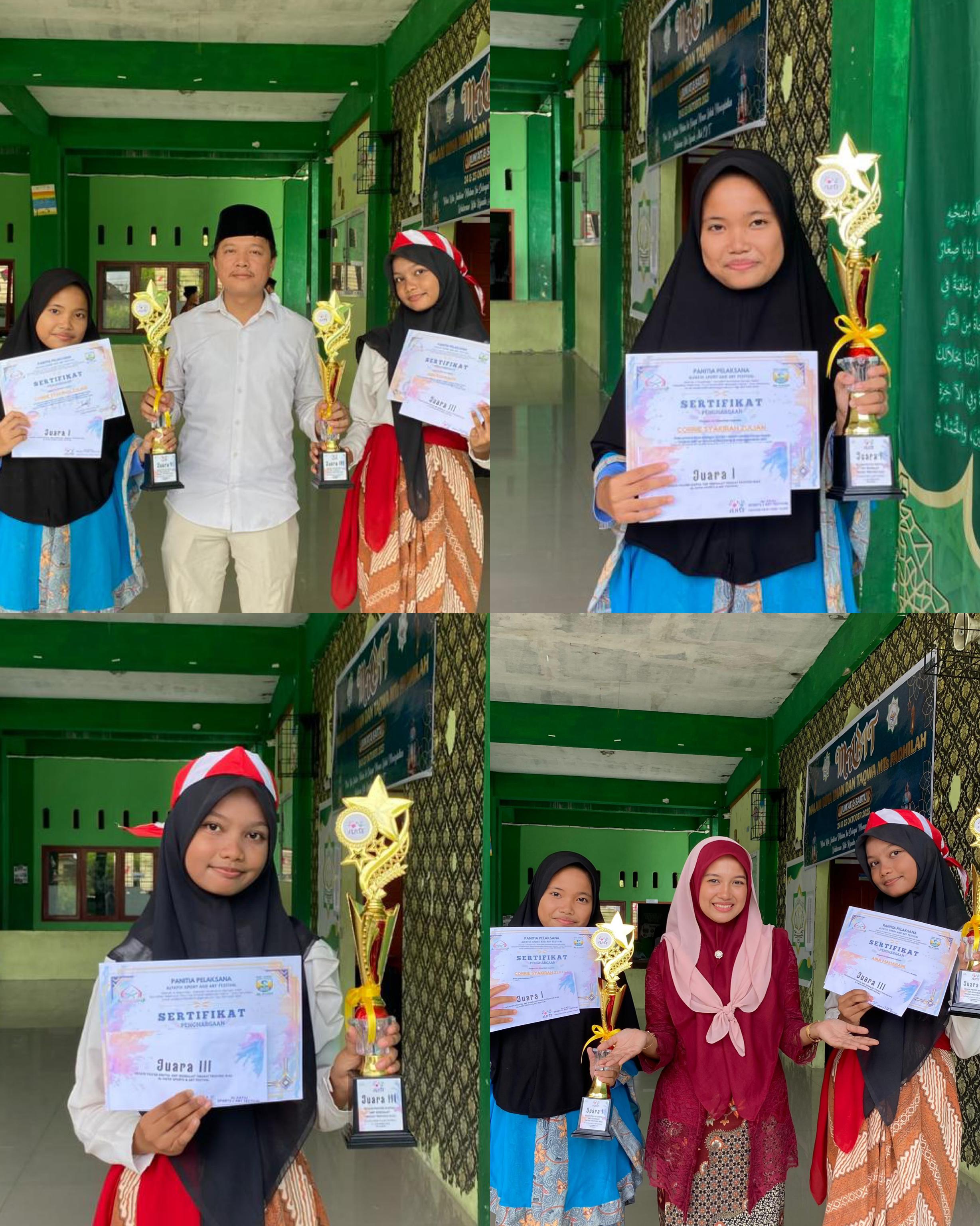 MTs Fadhilah Pekanbaru Raih Juara 1 Desain Poster Tingkat provinsi Riau 